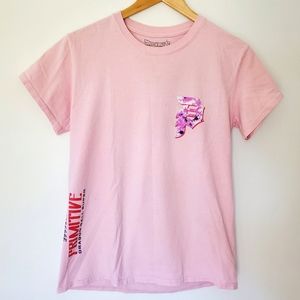 Primitive x Dragon Ball Super Goku Black Rose Pink T-Shirt (Small)